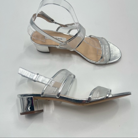 Nina Shoes - NINA Ganice Metallic Block Heel Sandals Size 8.5